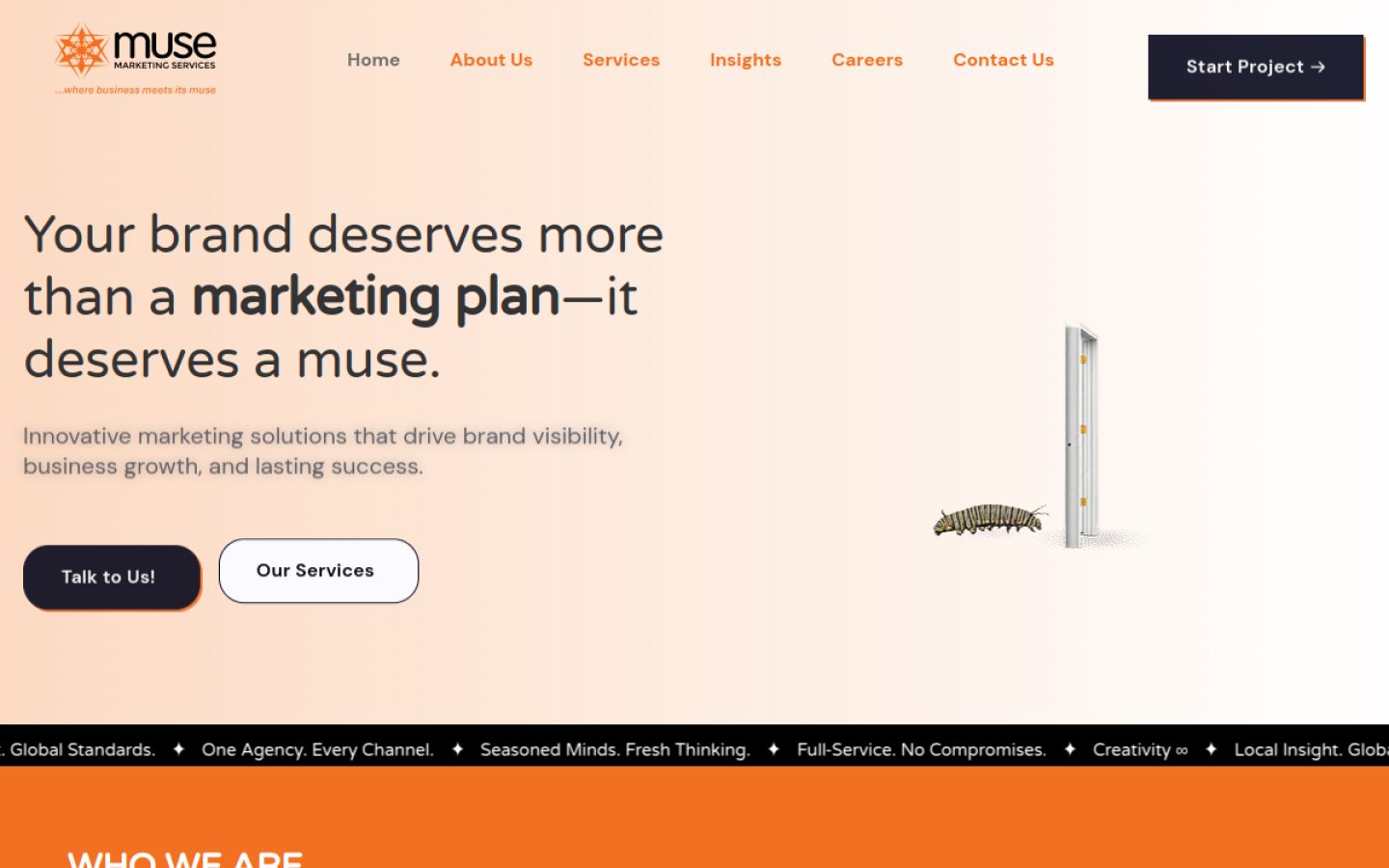 Muse Marketing Services homepage